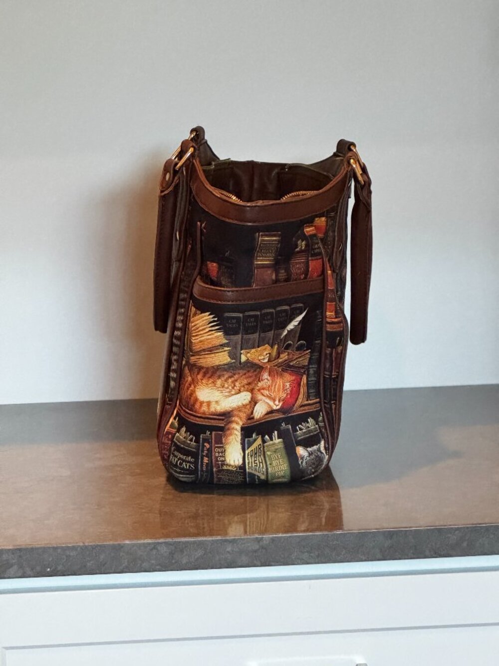 The Bradford Exchange Charles Wysocki Classic Cat Tails Tote Bag EUC - Picture 9 of 13